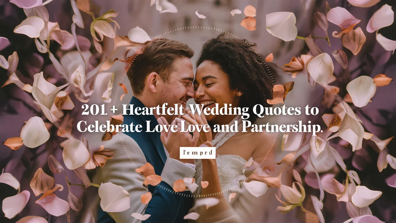 Heartfelt Wedding Quotes to Celebrate Love and Partnership