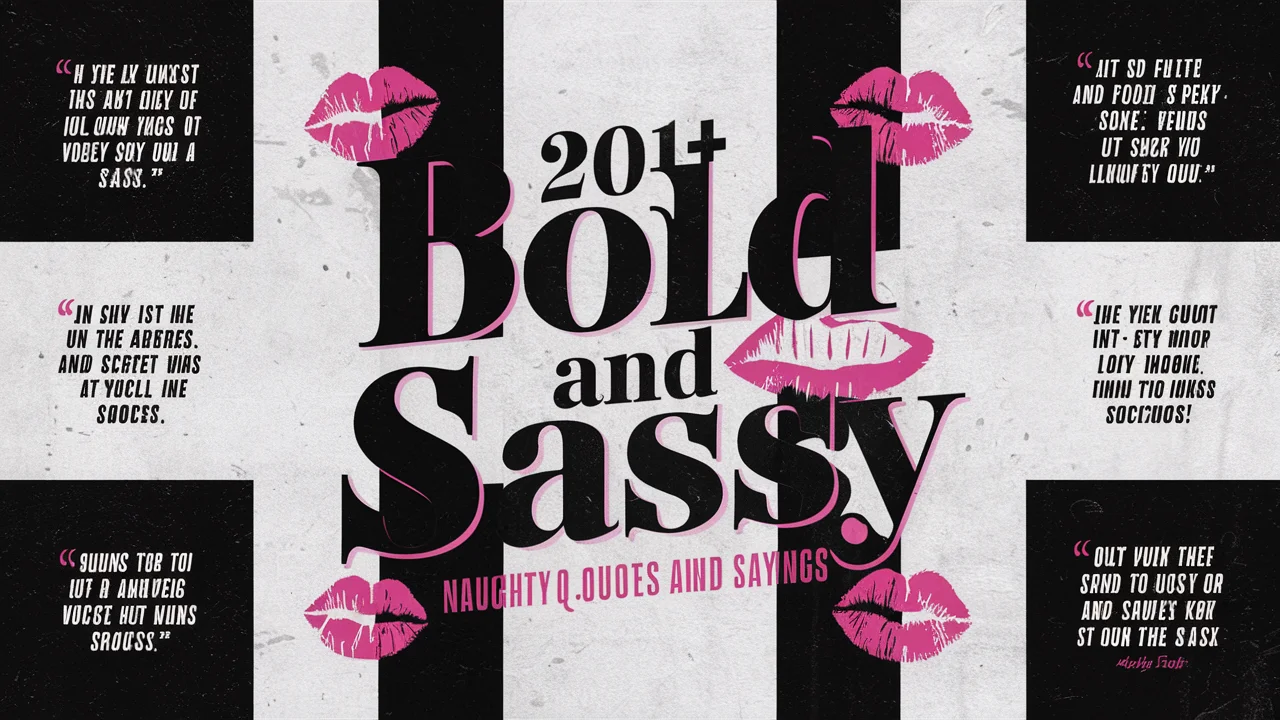 Bold and Sassy: Naughty Quotes and Sayings