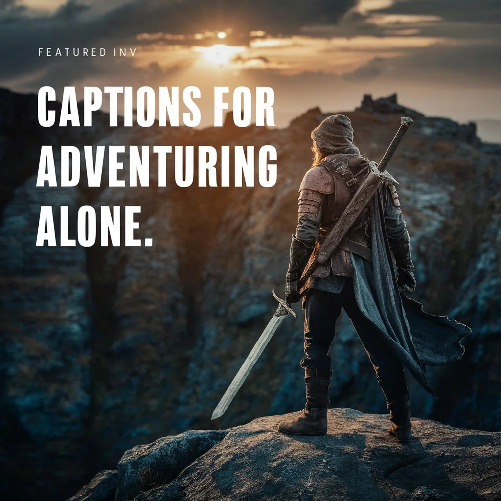 Captions for Adventuring Alone