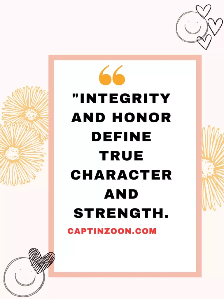 Integrity and Honor Quotes