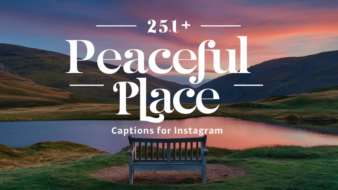 Peaceful Place Captions for Instagram