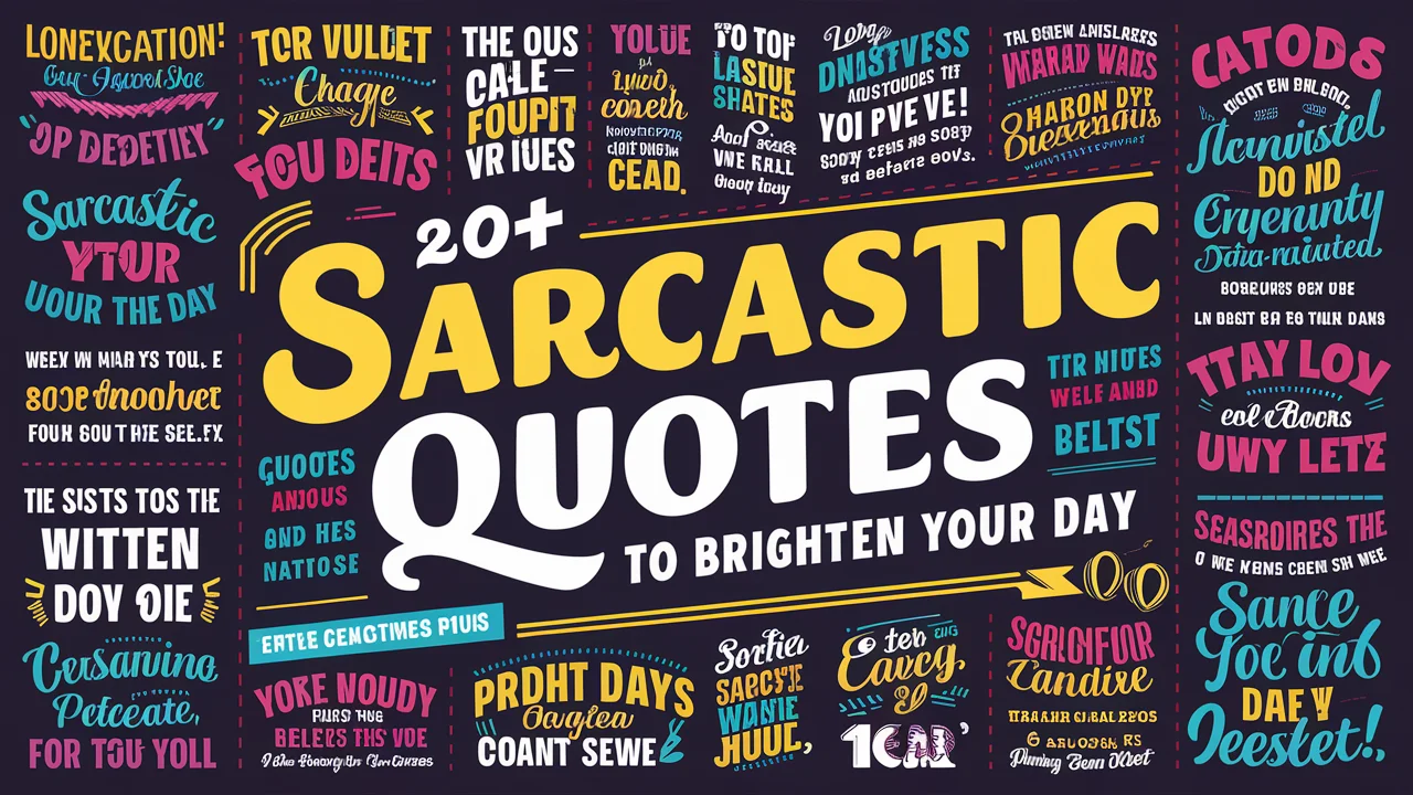 Sarcastic Quotes to Brighten Your Day