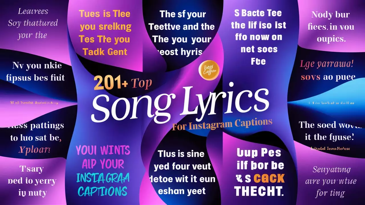 Top Song Lyrics for Instagram Captions