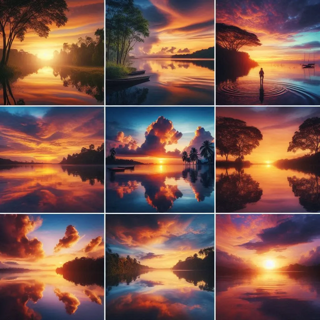 Tranquil Sunsets Captions