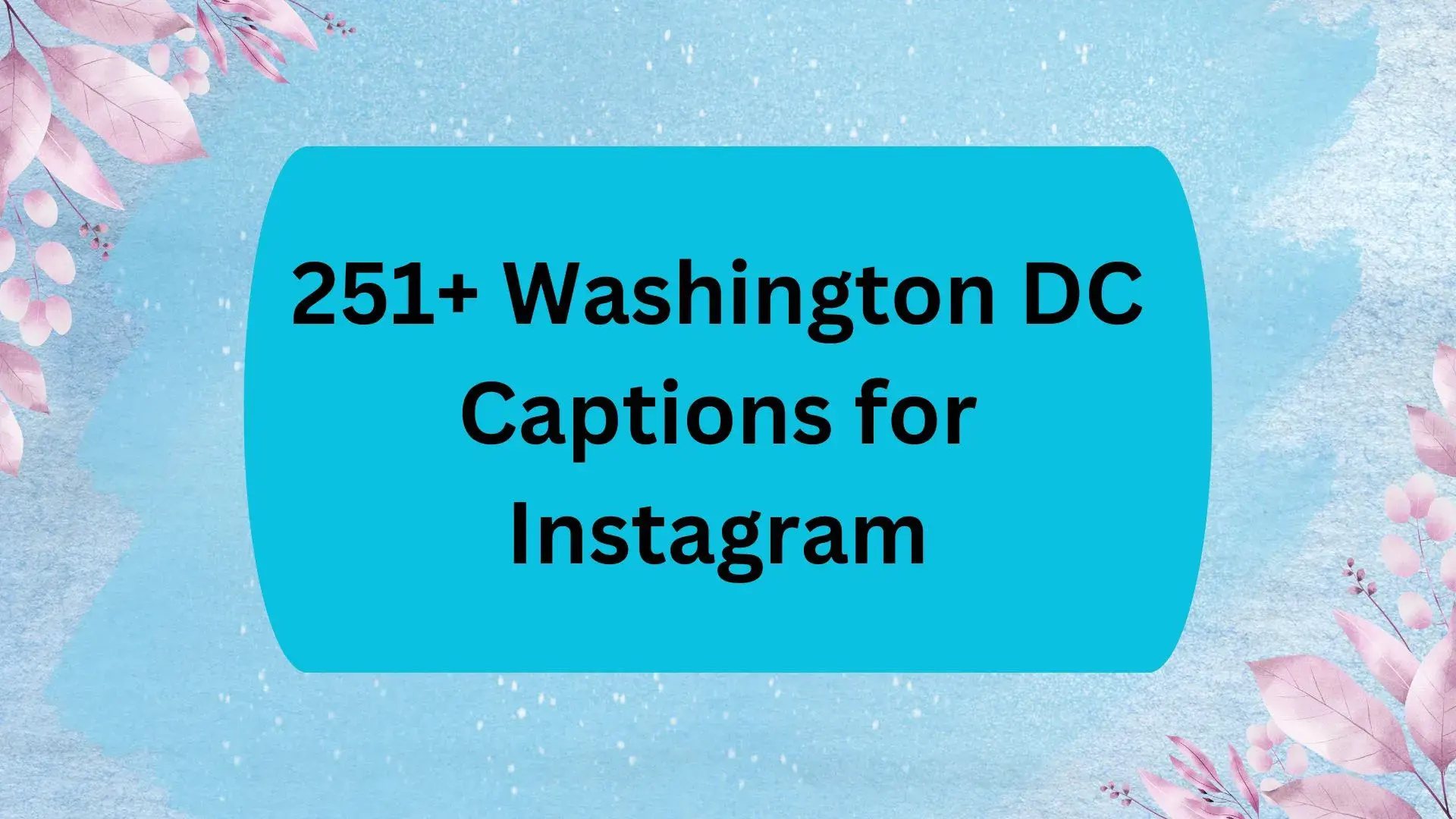 Washington DC Captions for Instagram